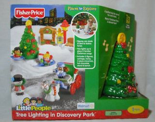 NIP Fisher Price Little People Tree Lighting in Discovery Park Set 