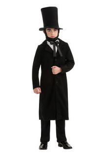 abraham lincoln deluxe child costume size large