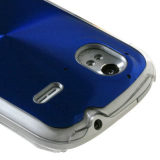 Blue Acrylic Metal Aluminum Hard Back Case Cover for HTC Amaze 4G (T 