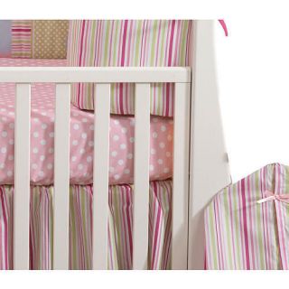 Lambs & Ivy HELLO KITTY & PUPPY Crib Sheet Pink White Dots NEW