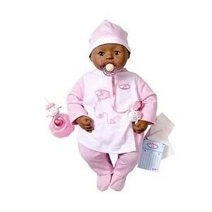 AA BLACK ETHNIC BABY ANNABELL INTERACTIVE DOLL DRESSED NICE RARE
