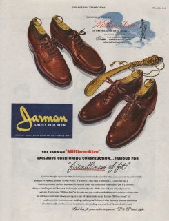 1945 vintage jarman shoes for men million aire print ad