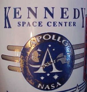NASA Kennedy Space Center Shuttle Apollo souvenir pottery mug