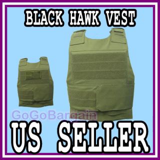 Airsoft Tactical Dummy Body Armor Plate Carrier Vest Green Velcro 