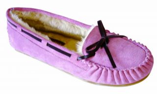 Apres by LAMO Sheepskin Lady Pink Fleece Moccasin P111W All Sizes 