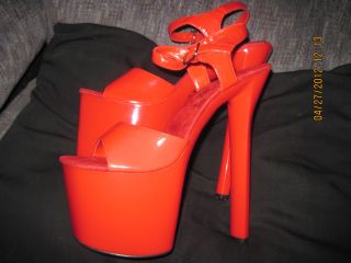 Anthony`s Shoes Women`s Red Platform Heels Size 6 Exotic Dance Club 