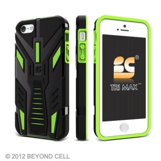 For Apple iPhone 5 5g 6th Gen Black Green Case Cover Build in 
