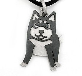 Dog Puppy Doggie Animal Pet Akita 925 Silver Pendant Necklace Gift 