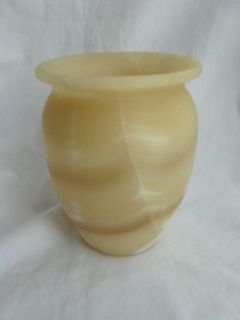 egyptian alabaster stone candle holder vase 6 26 time left
