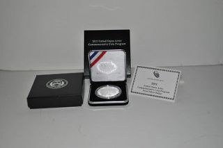 2011 United States Army Silver Proof coin USMint Certificate 