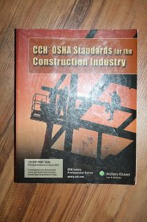 WOW CCH OSHA Standards for Construction Industry Book