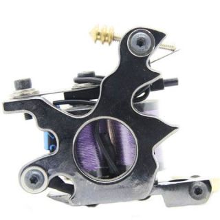 New Classical Black Tattoo Machine Gun Supply for Liner 10 Wraps Coils 