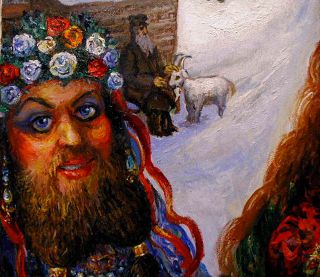 Circus Freaks in Old Russia ARI Roussimoff Painting International 