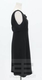 Armani Collezioni Black Draped Front Sleeveless Dress Size 10