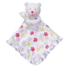 New NWT Carter White Bear Flower Lovey Security Blanket Snuggle Buddy 