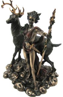 Roman Moon Goddess Diana Bronze Finish Statue Artemis