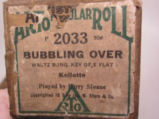 Player Piano Roll Standard Arto 2033 Bubbling Over 88