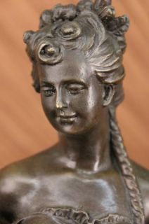 Signed Auguste Moreau Cybele Sexy Harvest Girl Bronze Sculpture Statue 