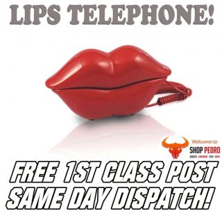 red lips kiss retro sexy corded telephone phone kitch from