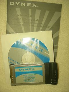 Two 2 Dynex Notebook 10/100 32Bit PCMCIA Network Card DX E202 Full/Low 