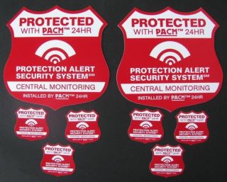 home alarm sign 6 security system decals special time