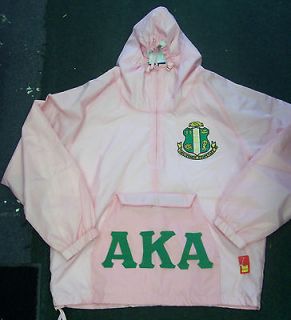 alpha kappa alpha pink pullover anorak jacket l  35 00 0 