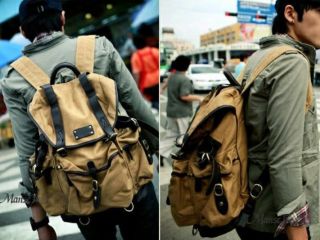 canvas leather backpack in Clothing, Shoes & Accessories