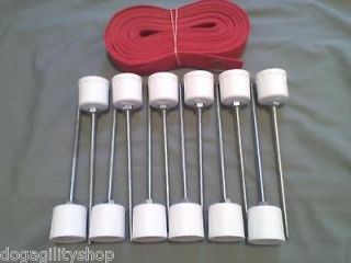  Pole Spikes/Stakes plus red pole placer.Dog Agility Equipment combo