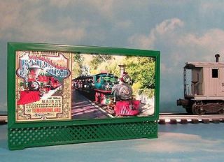   RAILROAD * LIGHTED BILLBOARD AD for AMERICAN FLYER & LIONEL TRAINS