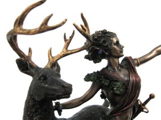 Roman Moon Goddess Diana Bronze Finish Statue Artemis