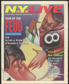 Leno vs Arsenio Rosanne Barr Judith Krantz NY Daily News Mag 5 31 1992 