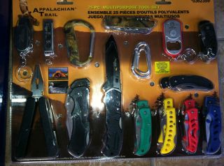 Appalachian Trail 25 Piece Multipurpose Tool Set Knives Camping 51363 