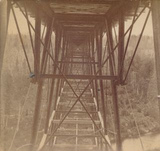Wisconsin SV Ashland Railroad Bridge Inside View 1870s