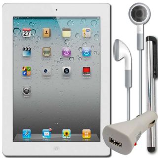 Apple iPad 2 16 GB Wi Fi White Tablet Computer iPad2 16GB BUNDLE