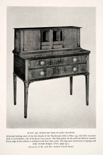   Secretary Desk Cabinet Furniture Seymour Craftsman Woodworker Artisan