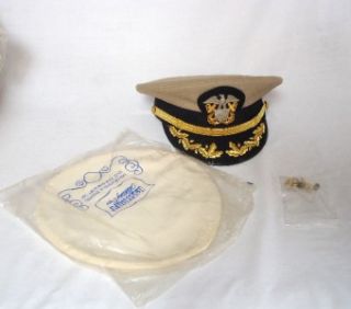   Navy Military Officer Cap by Bancroft with Original Hat Box and Extras