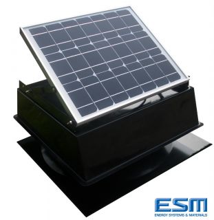 Solar Powered Attic Fan 27 WATT PV 1600CFM Venting Ability Model 27S