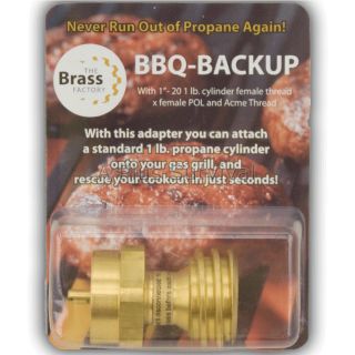 Propane BBQ Backup 1 lb Cylinder Tank Adapter Save Stove Lantern 