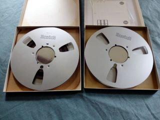 this auction is for a pair of scotch audio tape reels one is
