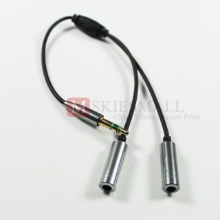   Male to 2 Female Audio Cable Headphone Earphone Splitter Cable