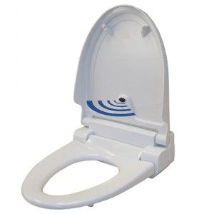   White Round Touch Free Sensor Controlled Automatic Toilet Seat