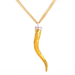 Carrera Y Carrera Ava 18K Yellow White Gold Diamond Pendant Necklace 