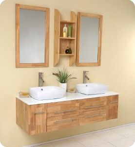 Fresca Bellezza Natural Wood Modern Bathroom Vanity