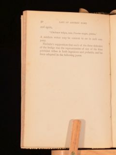 1884 Thomas Babington Macaulay Lays of Ancient Rome New Edition Relfe 