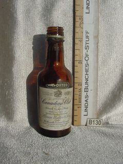 Canadian Club Whisky Miniature Brown Bottle 1962 B130
