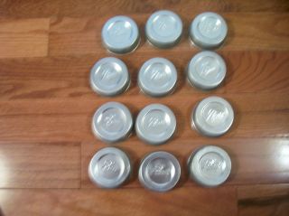 12 Vintage Ball Mason Zinc Canning Jar Lids