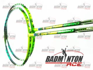 APACS Nano Tubes 9990 Green Badminton Racket Free String