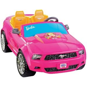   battery powered barbie ford mustang riding toy 12 volt battery new