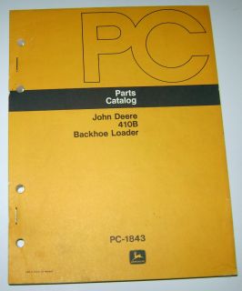 John Deere 410B Tractor Loader Backhoe Parts Catalog Manual JD Book 