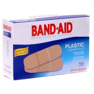 Bandaid Plastic Bandages 1 x 3 100 Box